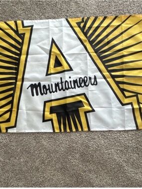 Mountaineers Wall Flag - White and Yellow Home Wall Decor size 2.11 ft x 1.11 ft